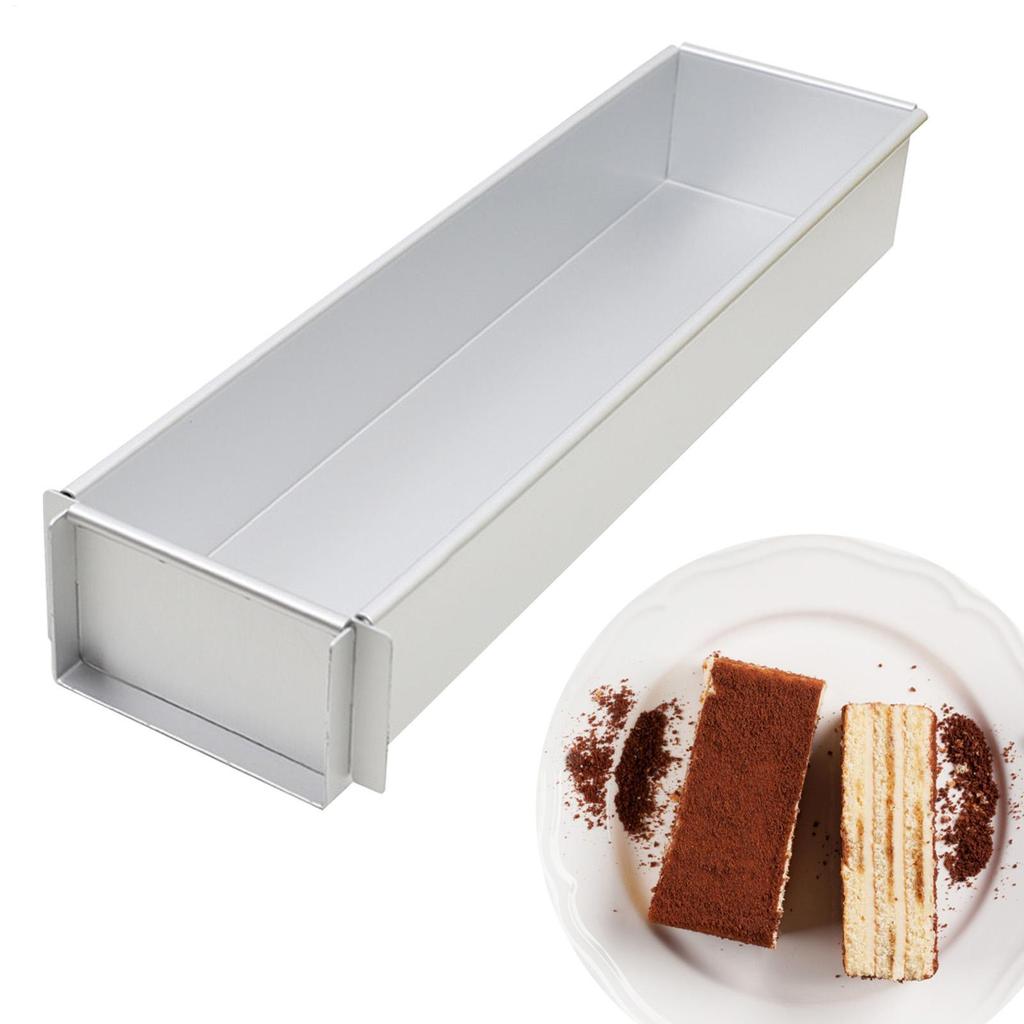Wytrzymała Forma do Ciasta Tiramisu Zdejmowana Prostokątna Nieprzywierająca Stal Nierdzewna Forma DIY do Ciasta Musu Tiramisu Narzędzia Kuchenne do Pieczenia
