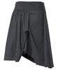 Peulleeoeob Asymmetrical Draped Midi Skirt (Fl-248_Charcoal)