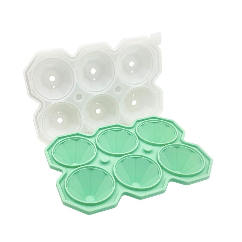 Tiny Diamond Ice Molds , Small Diamond-Shaped Silicone Ice Cube Trays 16 Cubes Per Tray, Easy Release, BPA-Free and Stackable