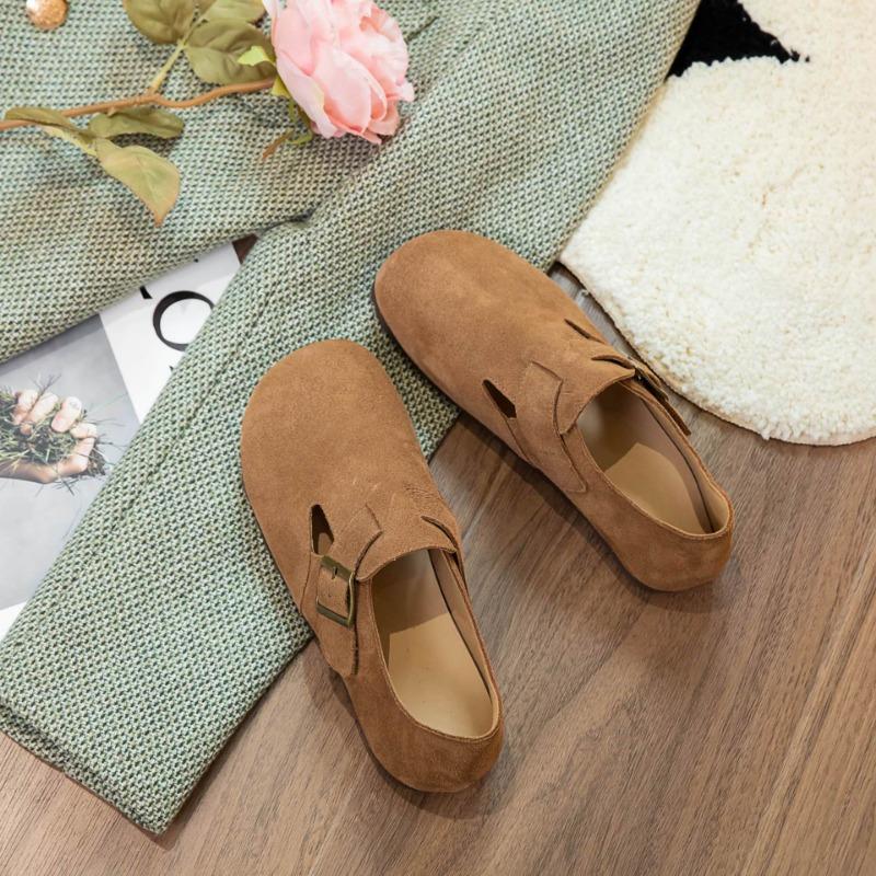 Women's Spring New Retro Ugly Cute Beanie Shoes, Pregnant Women Soft-soled Lazy Boken Shoes