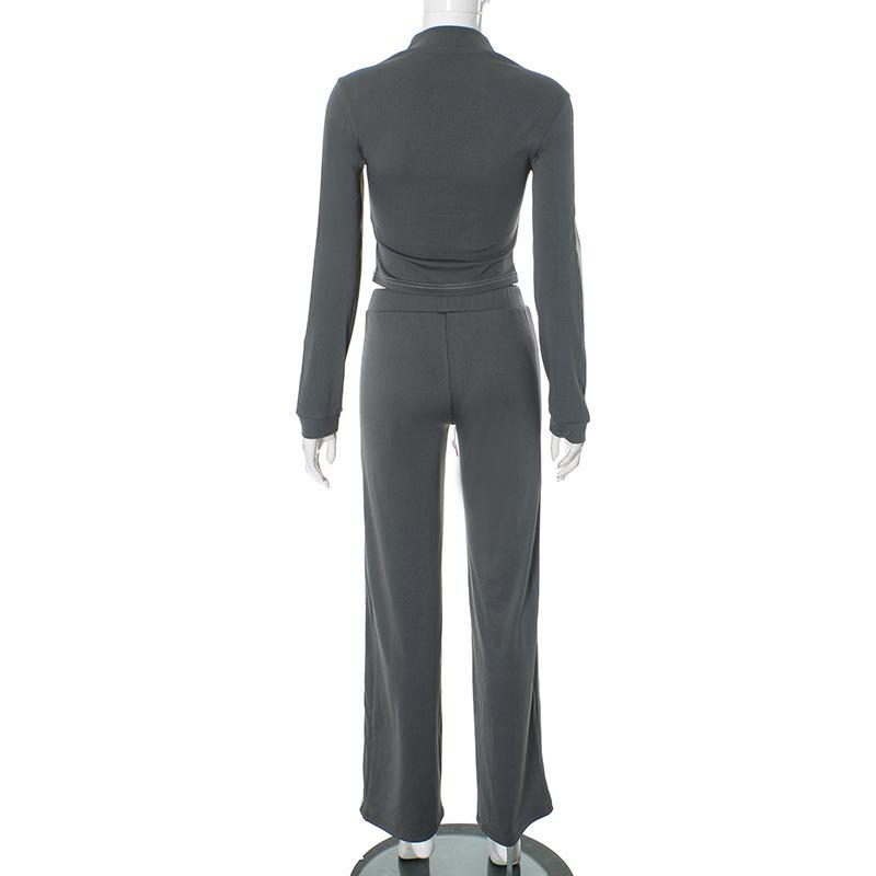 European Style Slimming Sportswear Set: Stand Collar Slim Fit Top & Shorts 2025