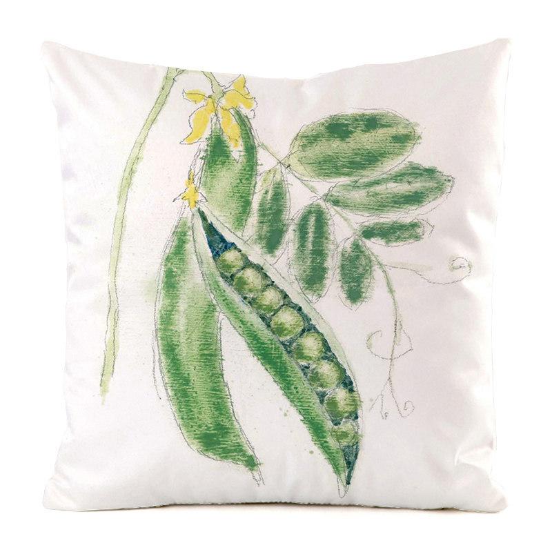 Fruit And Vegetable Hand-Painted Series Digital Printing Short Plush Pillow Covers For Car Sofa Office Cushion Cover Home Goods