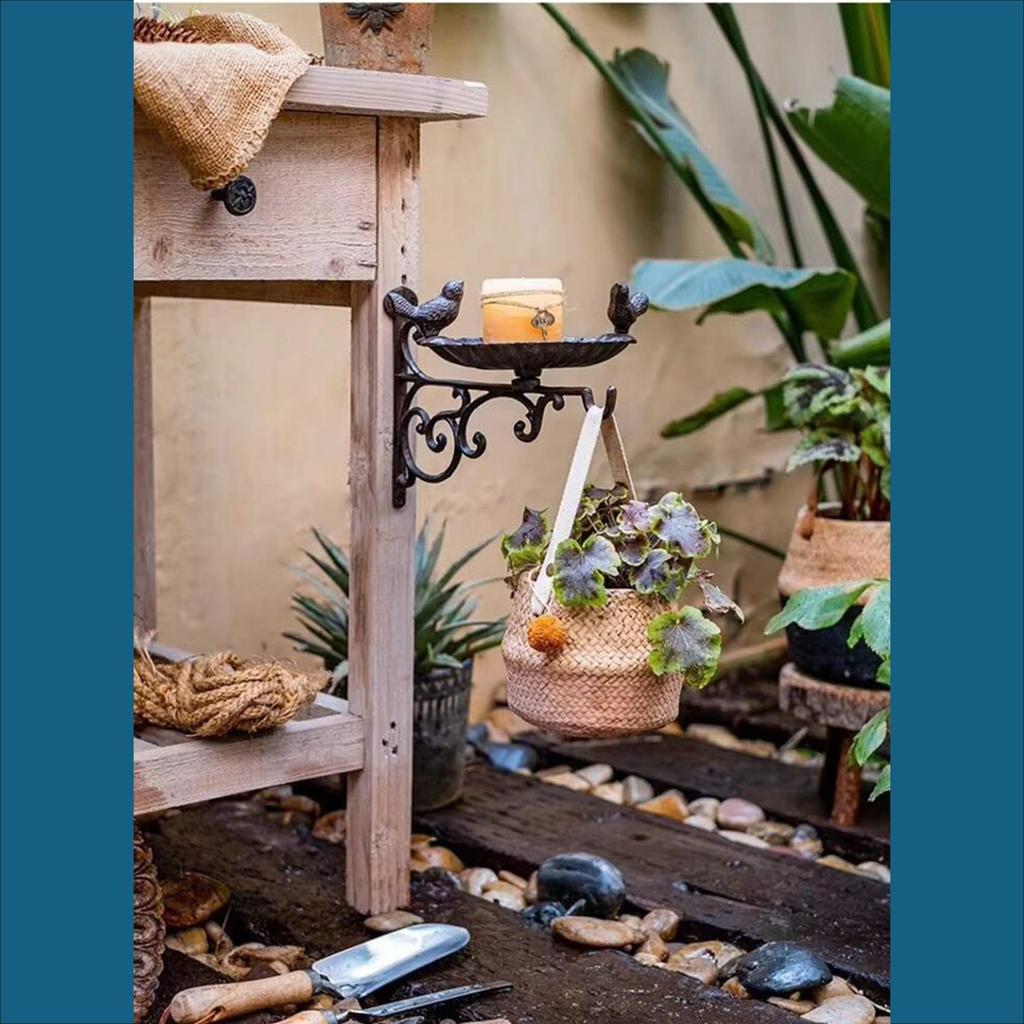 NOELAMOR Järnkrok Trädgårdskrok Snygg Utomhuskrok för Fåglar Trädgårdstillbehör Trädgårdstillbehör Antik Växthängare