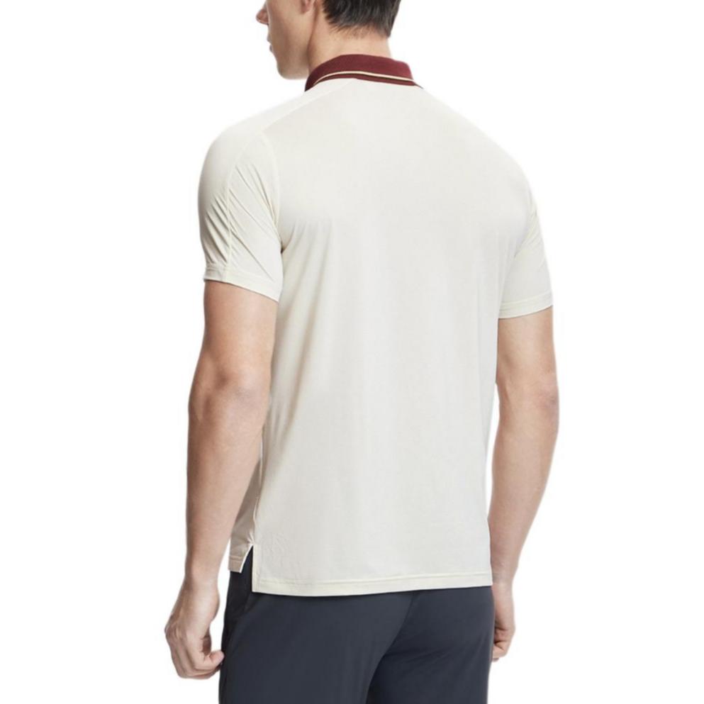 Fila Color Block Striped Short Sleeve Polo Shirt Men Tops Lactose A11M423121FBG