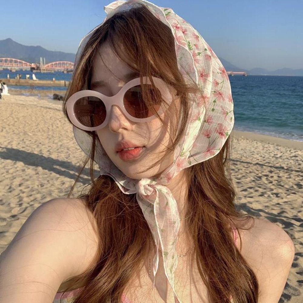 

Шарф Аксессуары Плетение Волосы Украшение Цветок Шелковый Шарф Женский Печатный Шарф Волосы Резинка Для Волос