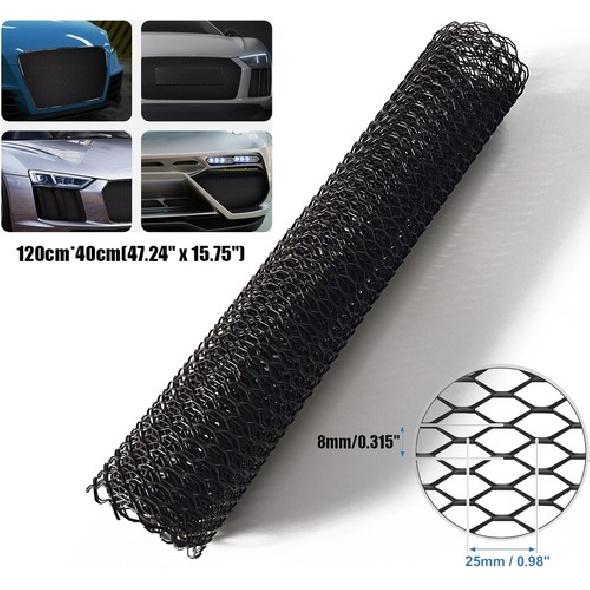 47 X15   Car Front Bumper Fender Hood Vent Grille Net Universal Mesh Grill Cover