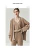 Women's High-Waist Cashmere Knitted Wide-Leg Pants for Autumn and Winter
