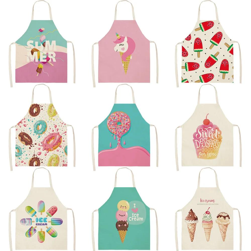 Customized Photo Aprons Kitchen Apron for Woman Waist Baking Bib Kitchen Cooking Pinafore Cleaning Tools tablier enfant