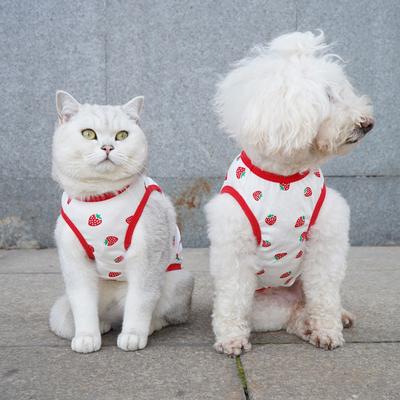 Pet It Pure Cotton Cat Clothes Anti-hair Loss Thin Summer Pet Vest Muppet Blue Cat Cat Clothes Sleeveless