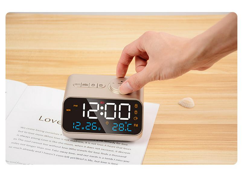 2022 Digital Alarm Clock with Large Screen, FM Radio, Perpetual Calendar, and Snooze Function