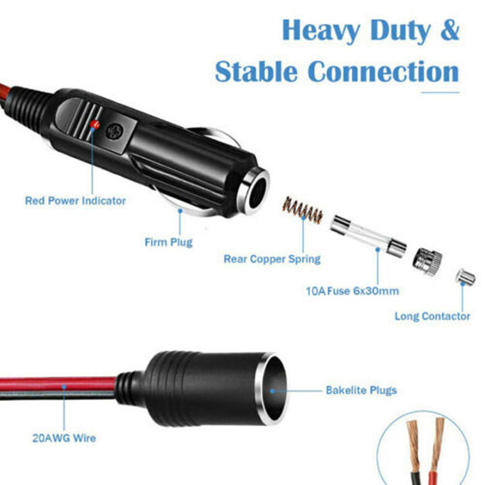 Lead Adapter Auto Parts Interior Accessories Cigarette Lighter Extension Cable Car Accessories
