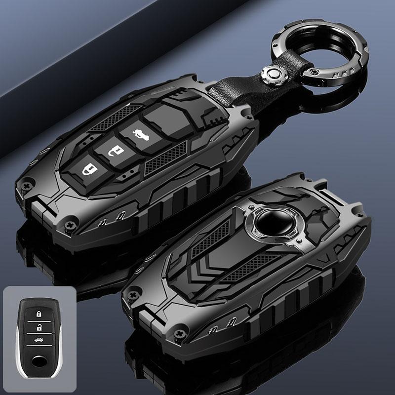 Zinc Alloy Car Key Case Cover For Toyota Land Cruiser 200 300 Prado Crown TLK 200 Yaris Cross Hilux Innova Fortuner Camry 55