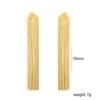 Niche High-end Irregular Fringed Stud Earrings Splicing Round Snake Chain Earrings Stainless Steel Plated 18K Gold Ear Jewelry