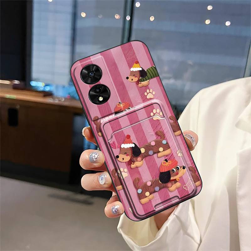 Card Sleeve Graffiti Phone Case For TCL 505/T509K/T5094 Protective Anti-knock TPU Card Bag Dirt-resistant Full Wrap Cute