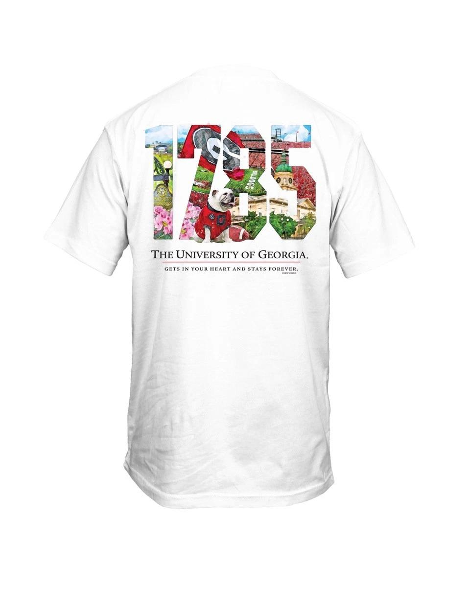 New World Graphics UGA Bulldogs Graphic T-Shirt - UGA, Gets In Your Heart And M