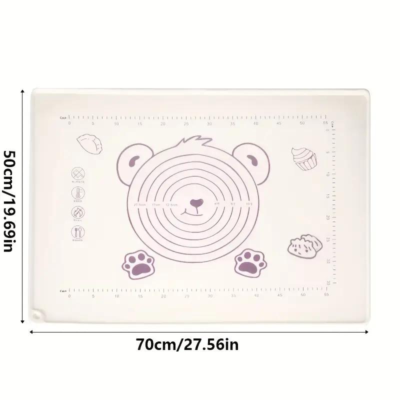 

60*80см Силиконовый коврик Подложка для выпечки Лист Коврик для замешивания теста Для кухни Раскатывания теста Пицца Большой Тесто Антипригарный Изготовитель Держатель 50*70cm бежевый