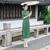 New Chinese style cheongsam skirt improved summer new mother dress retro thin performance dress