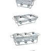 Restaurant Glass Buffet Stove Single Two Three Grid Food Heating Containers Household Rectangular Hot Pot Stove