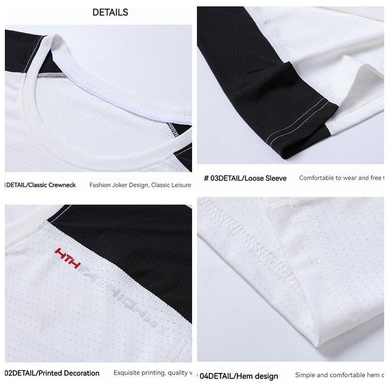 (L-5XL)Summer Ice Silk Quick Dry Sport T-shirt Camping Hiking Fishing Short-Sleeved Shirt Man Casual Loose Round Neck Gym Fitness Tops