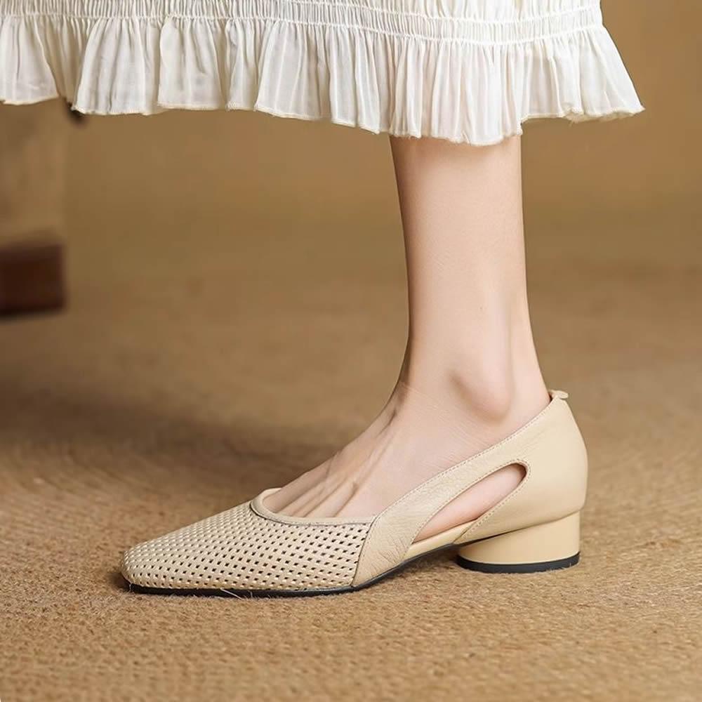 

Женская обувь 2025 Мода Неглубокие Женские Туфли на Высоком Каблуке Новые Слипоны Повседневные Горячая Распродажа Мягкая Подошва Бестселлер Плоский Низкий Каблук Zapatos 40 бежевый