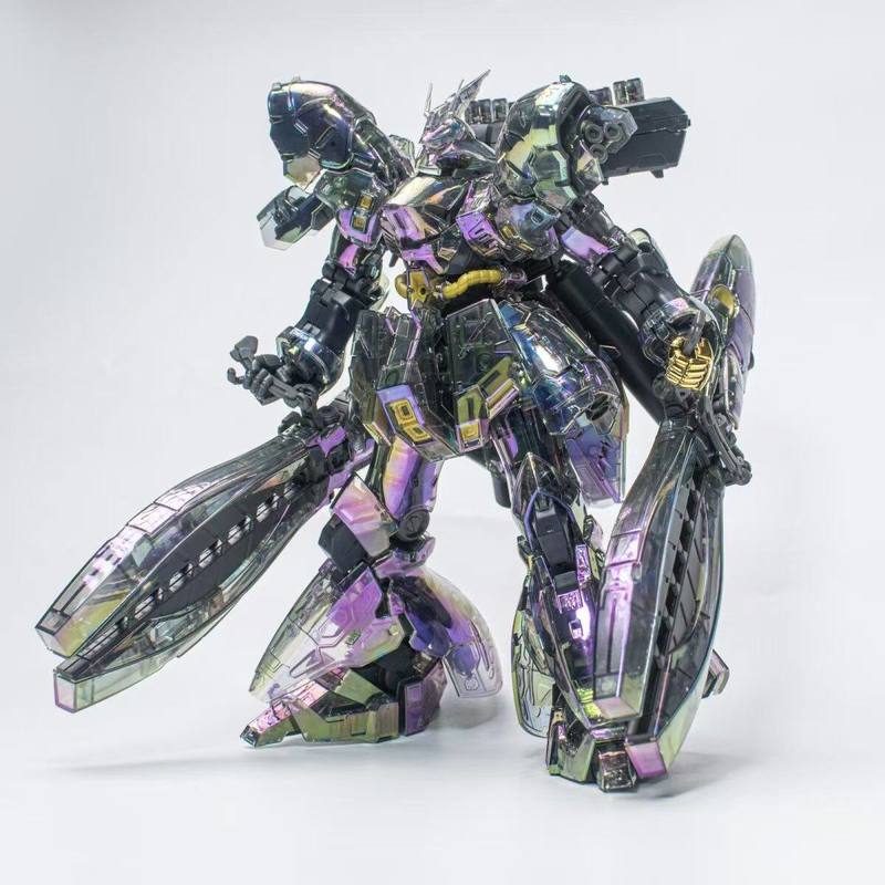 

Fukuoka Sazabi RG 1/144 Iridescent Laser Electroplated Transparent Assembly Model Kit Action Figure Boys Puzzle Toy Collectible зелёный