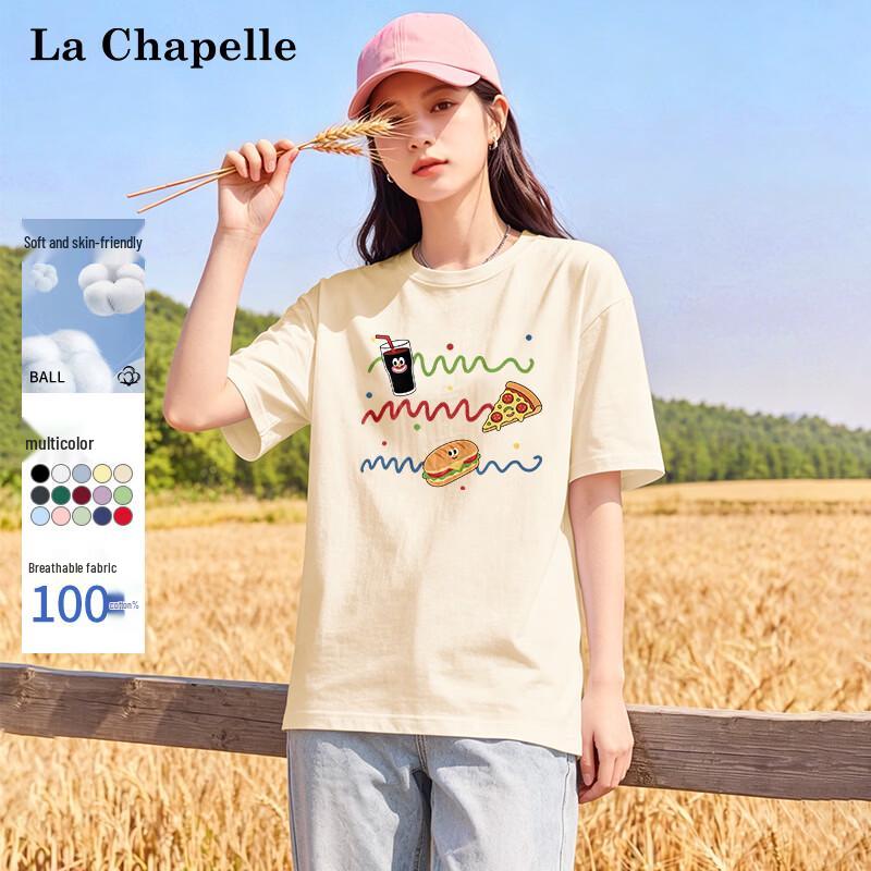 La Chapelle Women s Summer Pure Cotton Round Neck T-shirt M
