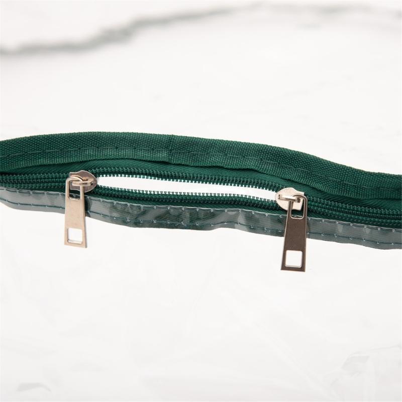 Transparent Holiday Decoration Organiser Bag With Reinforced Zippers Lightweight PVC Materials Wreath Protective Case
