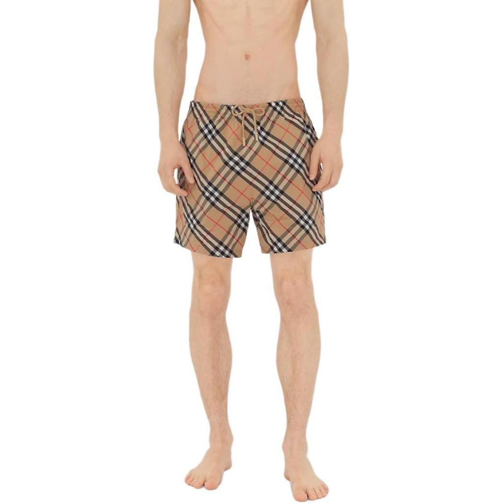 Burberry Check Printed Drawstring Swim Shorts 80873351