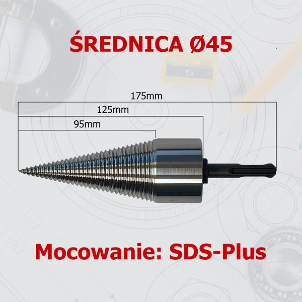 Świder do łupania szczypek do wkrętarki 45mm HEX10 / SDS