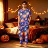 Family Matching Halloween Printed Loungewear Set Short Sleeve Top and Pajama Pants