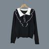 Baby Collar Sweater for Women's Autumn and Winter Fashion Knitwear Women's Winter Warm Base Shirt