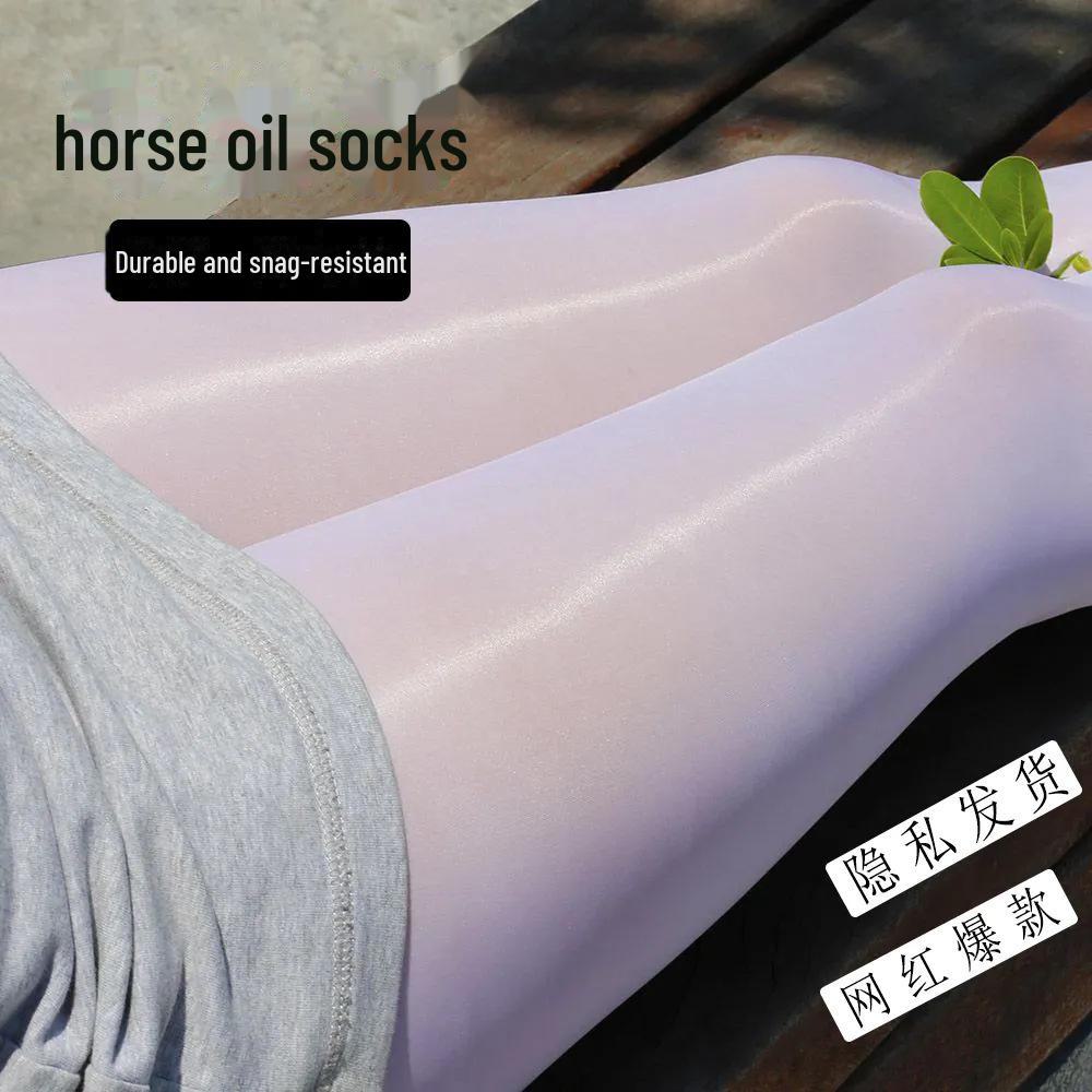 

Роскошные кружевные чулки выше колена - шелковистые, с большим открытым шаговым швом, пропитанные конским маслом Large Open Crotch [One Size] белый