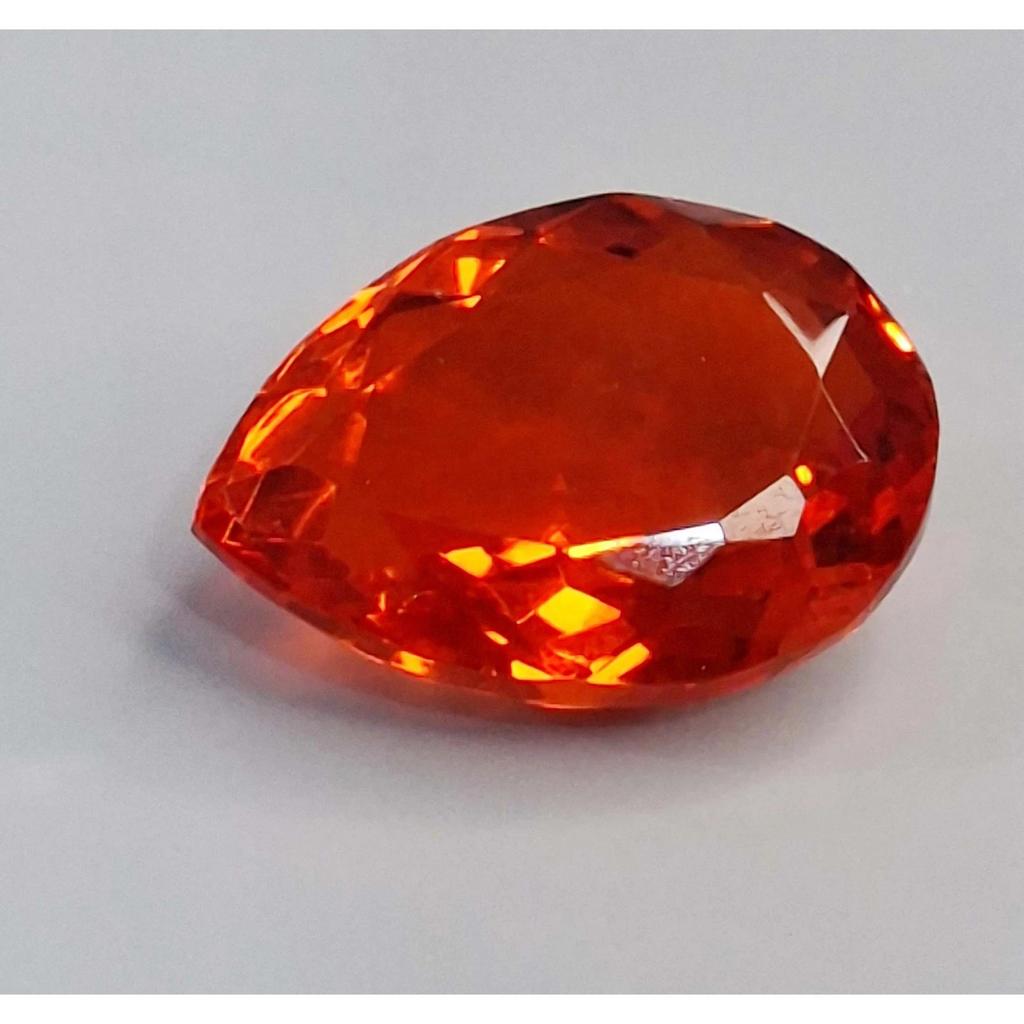 15-17 Ct Natural Mexican Fire Opal Pear Cut Stunning Certified Loose Gemstone