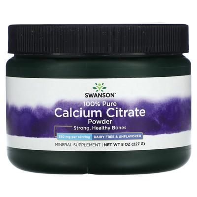 100% Pure Calcium Citrate Powder, Unflavored, 227G(8Oz)
