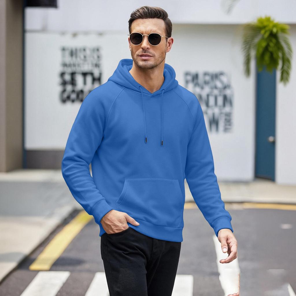 Men's Plus Size Hoodie - Loose Fit Casual Long Sleeve Hooded Sweatshirt in Colors