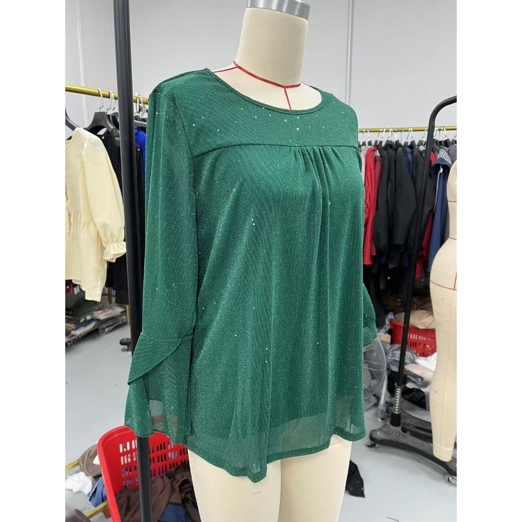 Frühling Sommer Pailletten Pullover Bluse, Heiß Beliebtes Mode Top für Damen, Europa USA Stil