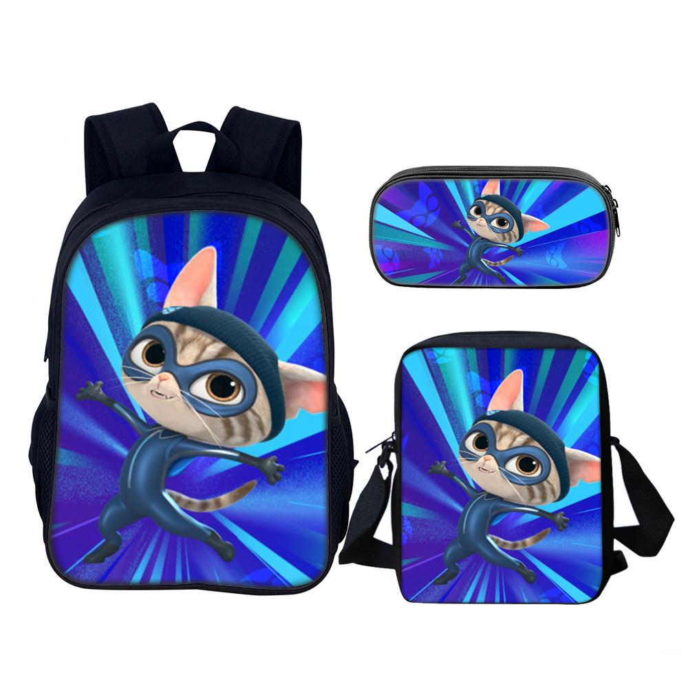Superkitties School Backpack Set With Nylon Material For Elementary Students
