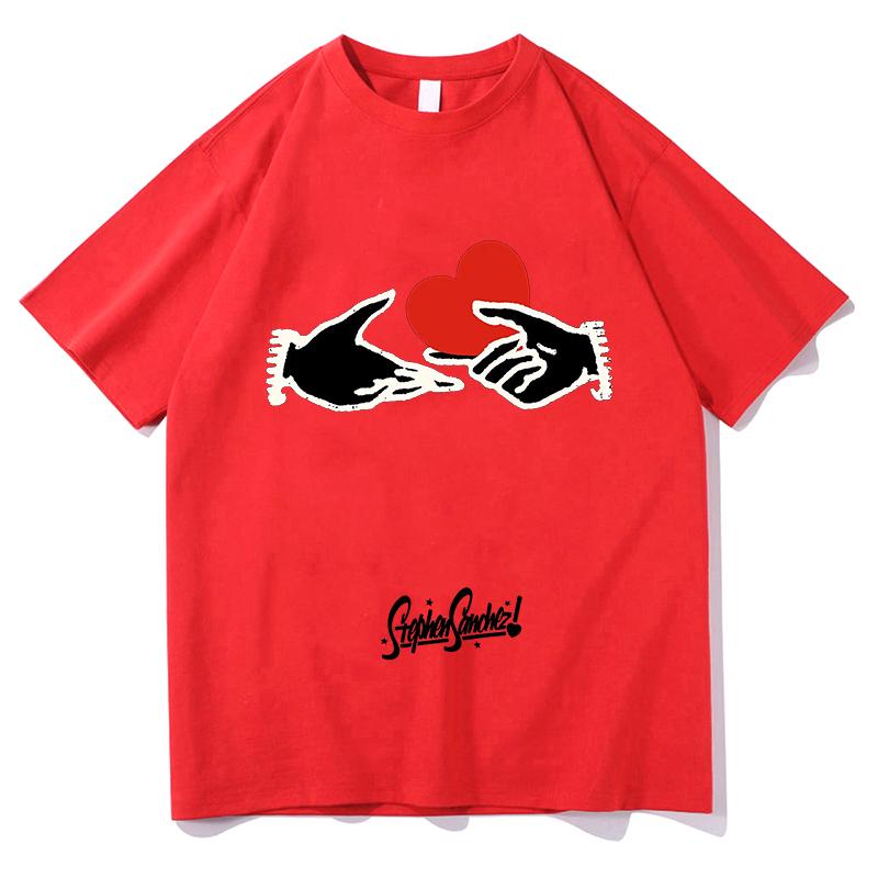 

Cotton Female Tees Stephen Sanchez Love Love Love Tshirts Short Sleeve Summer Oneck Tshirts Loose Fashion Women Merch Clothes S