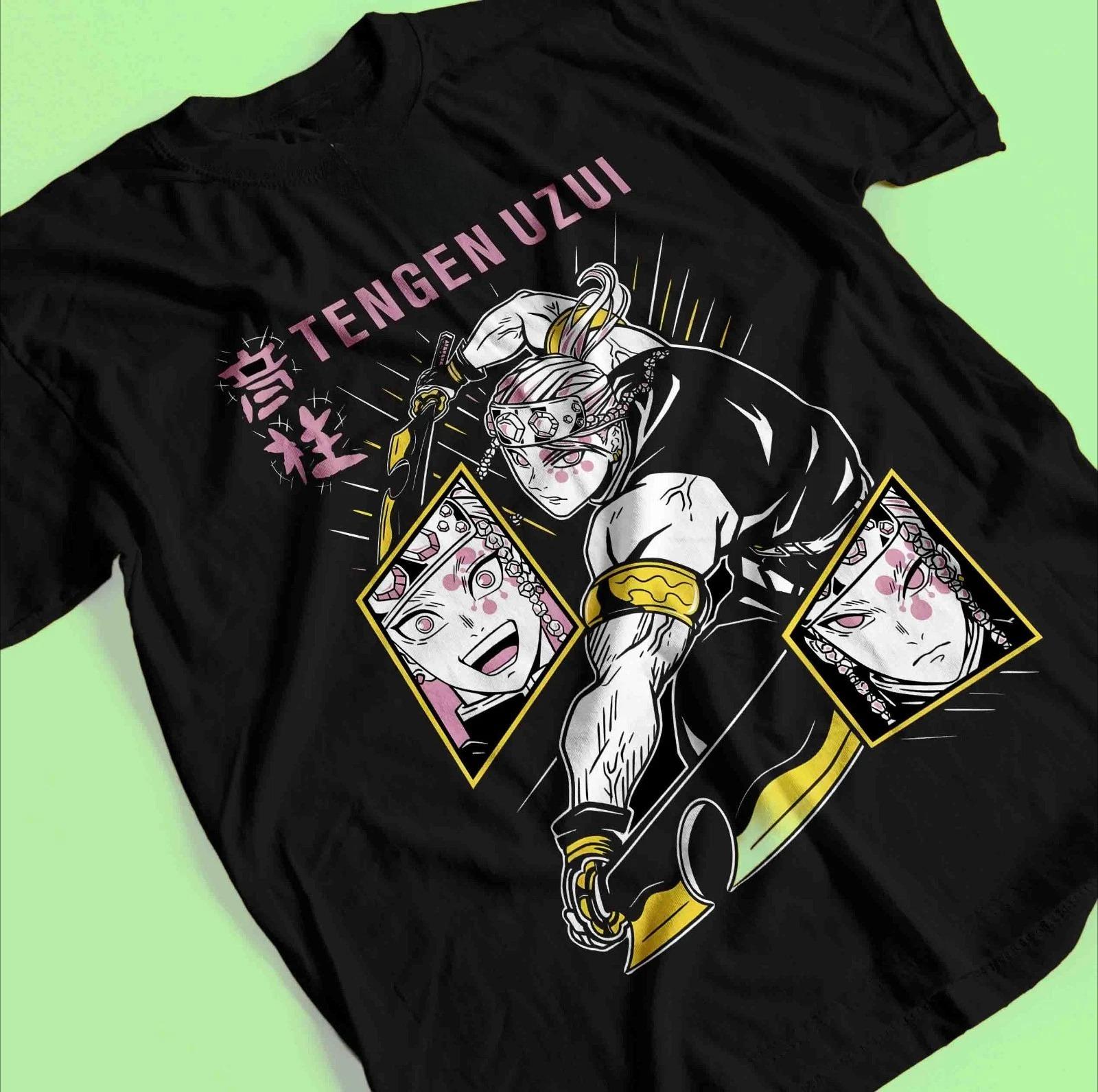 Demon Slayer Shirt Tengen Uzui Tshirt Tanjiro TShirt Muzan Doma Kokushibo Tee Summer Unisexs and Womens Breathable Tshirt Top S