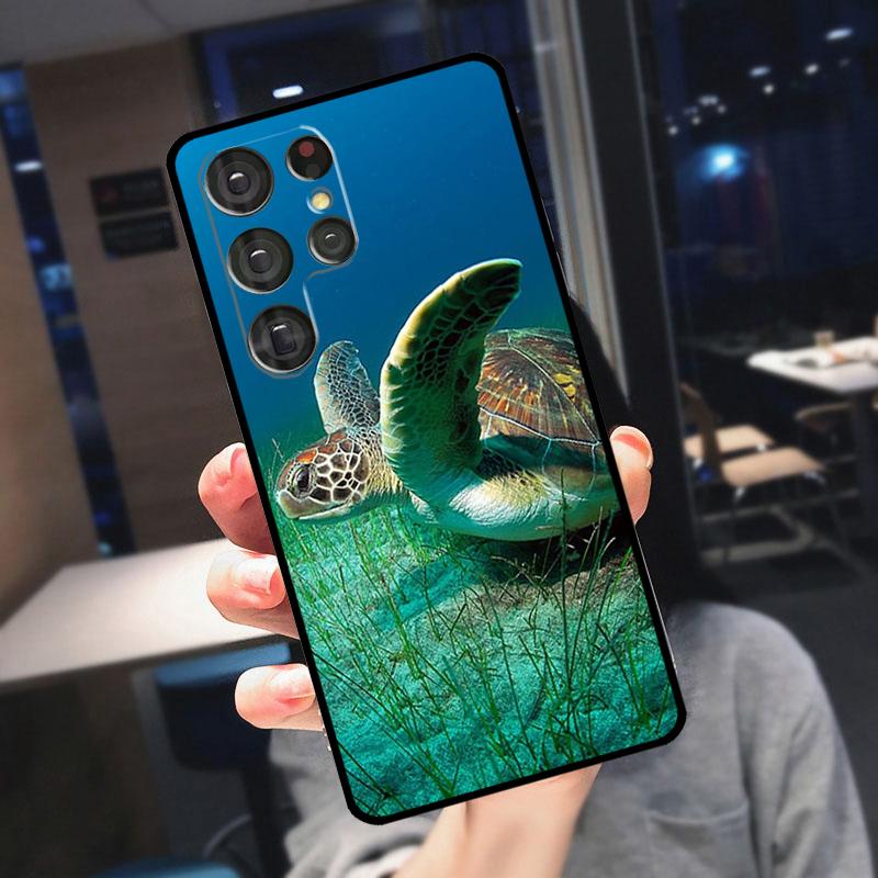 Cute Cartoon Turtles Case For Samsung Galaxy S22 S21 S23 Ultra S8 S9 S10 Note 10 Plus Note20 Ultra S20 FE Cover