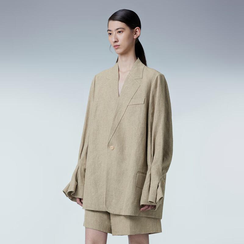 JNBY Women's Relaxed Fit Linen Blend Suit Jacket