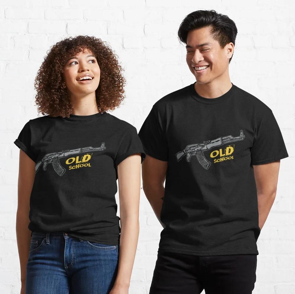 

Old School AK-47 T-Shirt 100% Cotton O-Neck Summer Short Sleeve Casual Mens T-shirt Size S-3XL - Men s Summer Cotton Graphic Tee 5XL