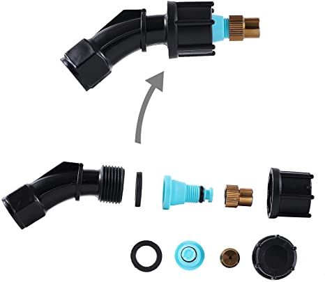 1/2"1/4" Garden High Pressure Atomizing Adjustable Nozzle with Threaded Single/Dual/Triple Nozzle Irrigation Pesticide Sprinkler