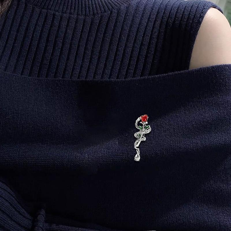 Vintage Rose Snake Brooches Artistic Snake Brooch Charm For Women And Men A Perfect Addition To Any Ensembles