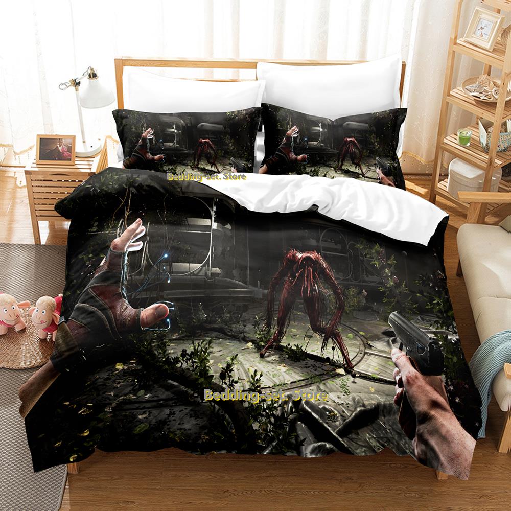 Atomic Heart Bettwäsche-Set Einzelbett Doppelbett Vollgröße Queen-Size King-Size Bettwäsche-Set für Erwachsene Kinder Schlafzimmer Dreiteilige Sets 3D-Druck Anime Bettwäsche