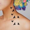 Flying Black Bird Removable Tattoo Body Art Waterproof Sexy Transfer Sticker for Unisex