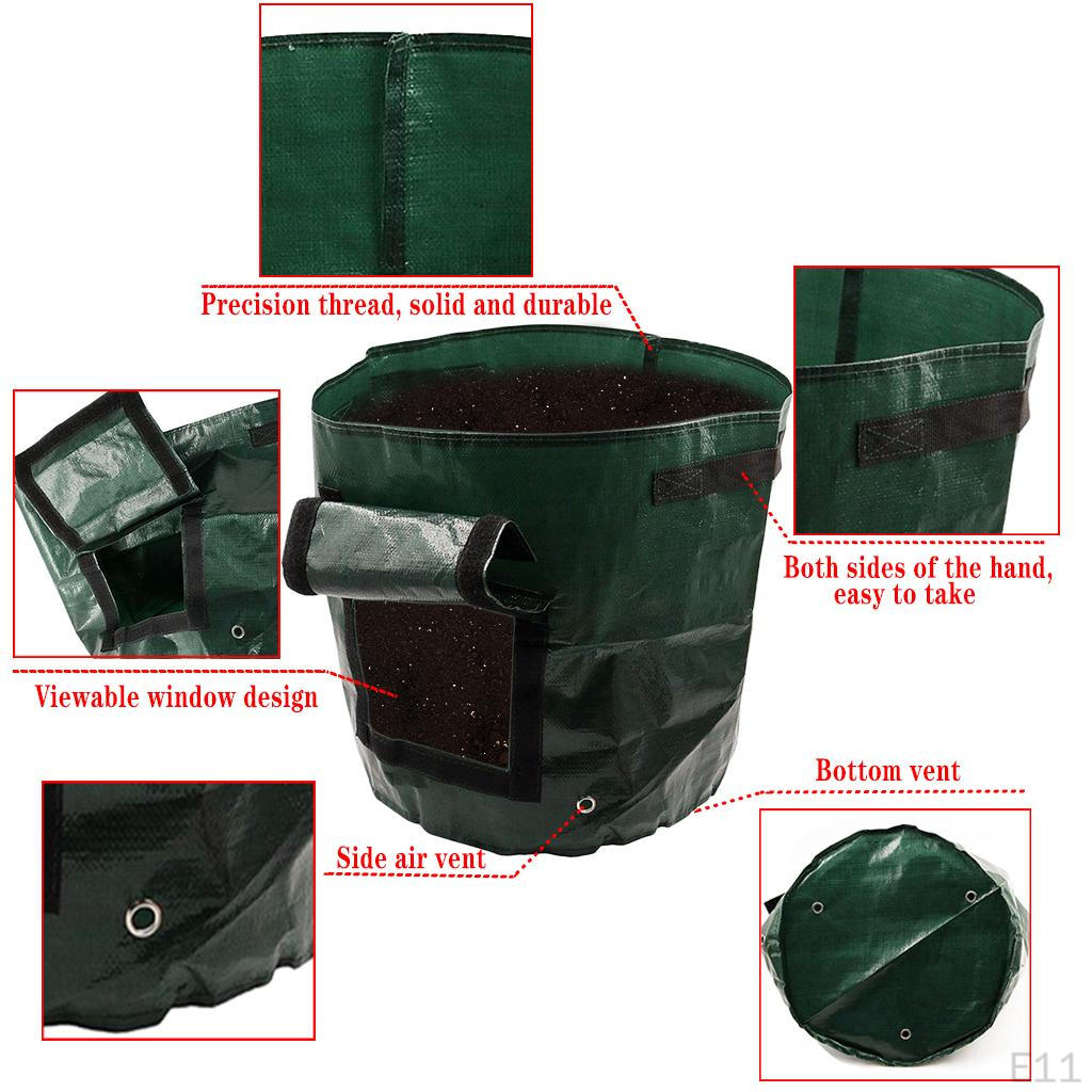 Bags Portable Potato Growing Pot Planter Planting Pouch with Access Flap for Carrot Onion