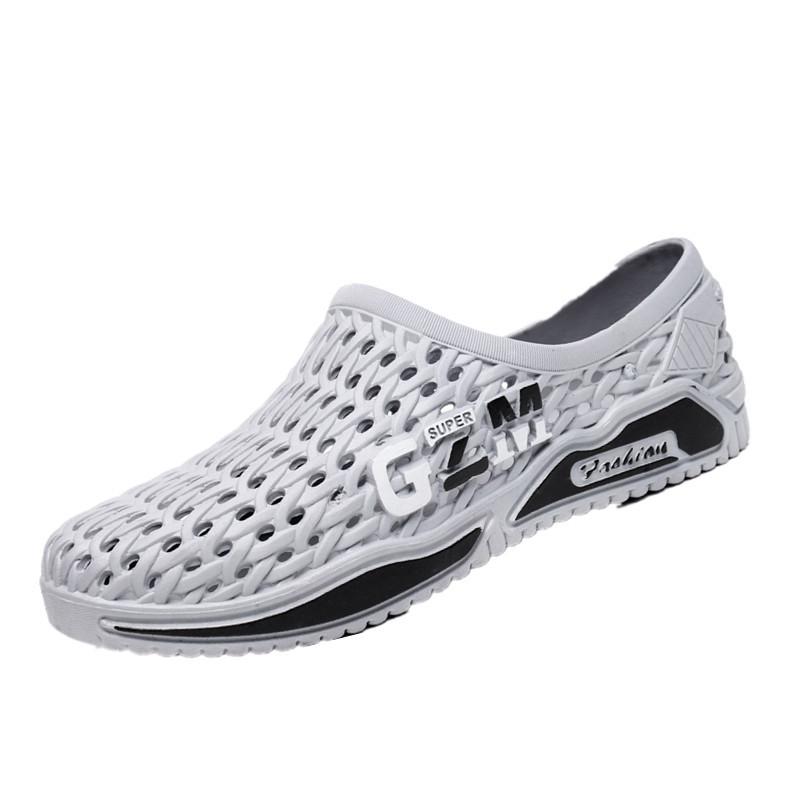 New hole shoes men's summer non-slip workshop work shoes casual student sandals breathable bag head beach rafting shoes