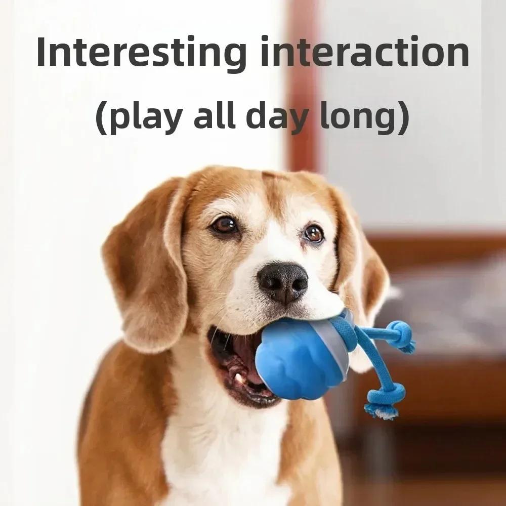 Electric Rotating Dog Toys Bite Resistant Grinding Teeth To Relieve Boredom Pet Toy Walking Ball Large Dog Sound Training Tool