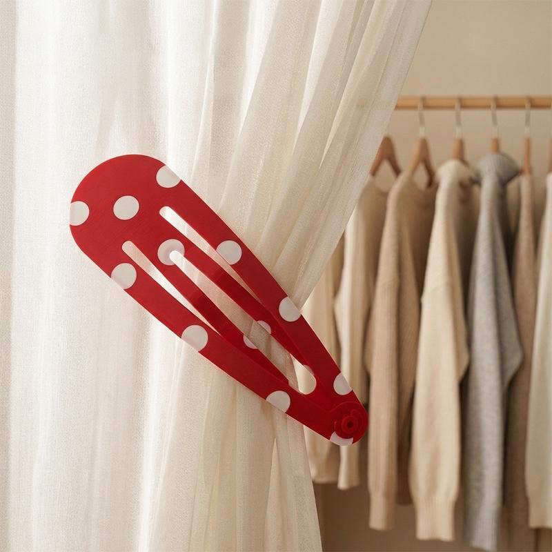 Kawaii Polka Dot Strawberry Extra Large Hair Clip Hairpin for Women Curtain Holders Girls Party Fashion Accessories